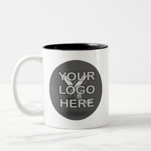 Caneca De Café Em Dois Tons Iniciar todos os dias a sua Marca: Café de Logotip