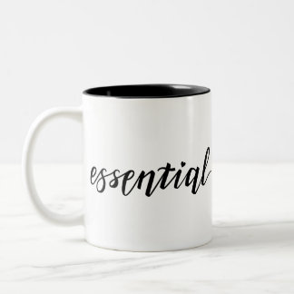 Caneca De Café Em Dois Tons Inscrição essencial para os trabalhadores da linha