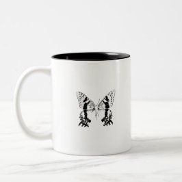 Caneca De Café Em Dois Tons Insect Moth Black