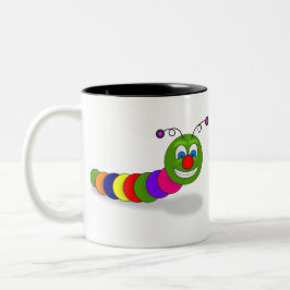 Caneca De Café Em Dois Tons Inseto de Jardim Whimsical