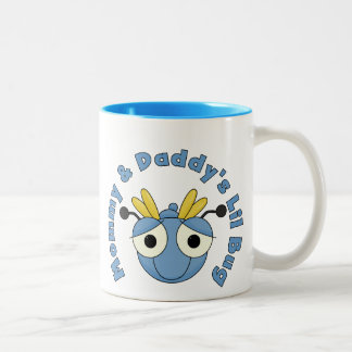Caneca De Café Em Dois Tons Inseto de Lil das mamães e do pai
