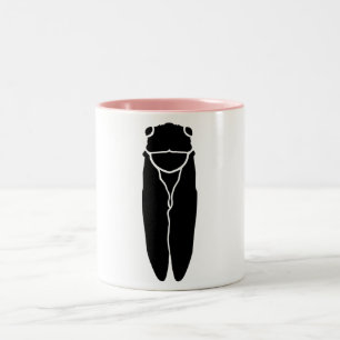 Caneca De Café Em Dois Tons Inseto preto da cigarra