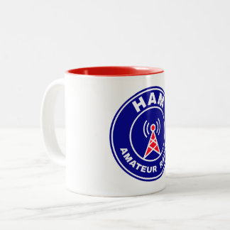 Caneca De Café Em Dois Tons Insígnia de Antena de Operador de Rádio Amador HAM