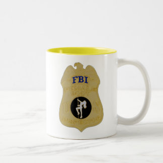 Caneca De Café Em Dois Tons inspector do corpo fêmea do fbi