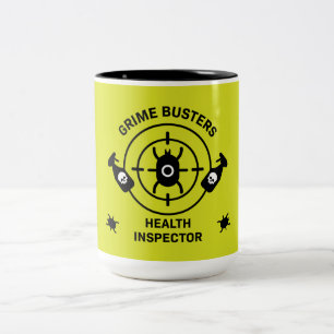 Caneca De Café Em Dois Tons Inspetor de Saúde