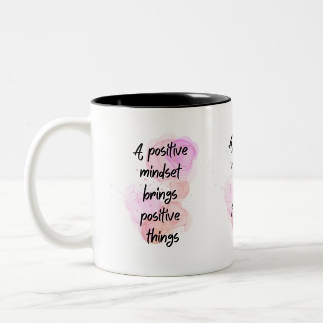 Caneca De Café Em Dois Tons inspiração cita positivo, empoderamento (Esquerda)