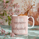 Caneca De Café Em Dois Tons Inspiração na Citação de Motivação da Sua Matéria<br><div class="desc">Inspiração na Citação de Motivação da Sua Matéria de Voz</div>