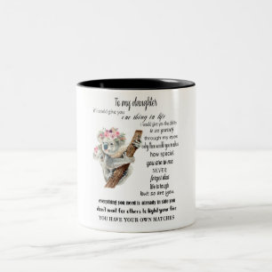 Caneca De Café Em Dois Tons Inspiração/Para Minha Filha Café De Dois Tons