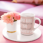Caneca De Café Em Dois Tons Inspiração Você É Uma Citação Positiva Tão Bonita<br><div class="desc">Inspiração Você É Uma Citação Positiva Tão Bonita</div>