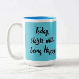 Caneca De Café Em Dois Tons Inspirador para motivação diária