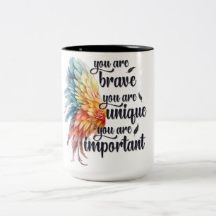 Caneca De Café Em Dois Tons Inspirador Você É Corajoso