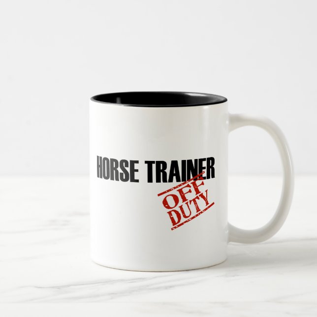 CANECA DE CAFÉ EM DOIS TONS INSTRUTOR DE CAVALO FORA DE SERVIÇO (Direita)