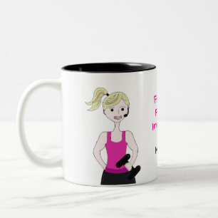 Caneca De Café Em Dois Tons Instrutor de Fitness Fabuloso