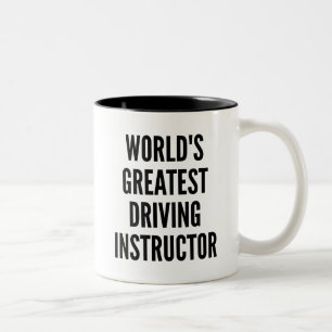 Caneca De Café Em Dois Tons Instrutor de melhor condução do mundo