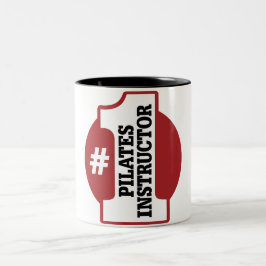 Caneca De Café Em Dois Tons Instrutor de Pilates do número 1