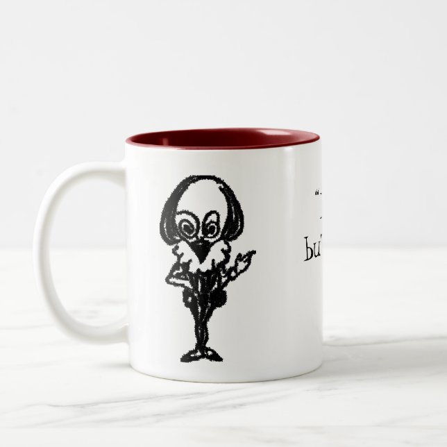 Caneca De Café Em Dois Tons Insulto de Shakespeare - (Esquerda)