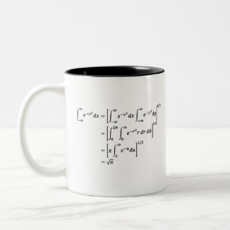 Caneca De Café Em Dois Tons integral, matemática e ciência gaussiana
