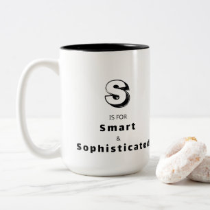 Caneca De Café Em Dois Tons Inteligente e Sofisticado S - Luxo Personalizado