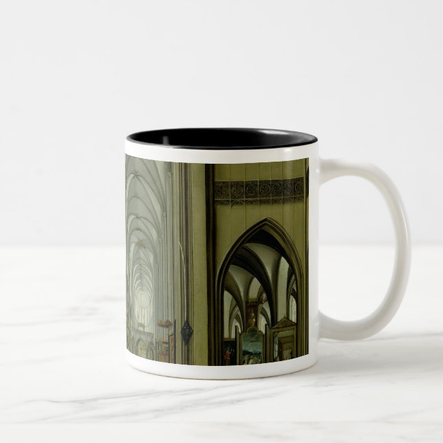 Caneca De Café Em Dois Tons Interior da catedral de Antuérpia (Direita)