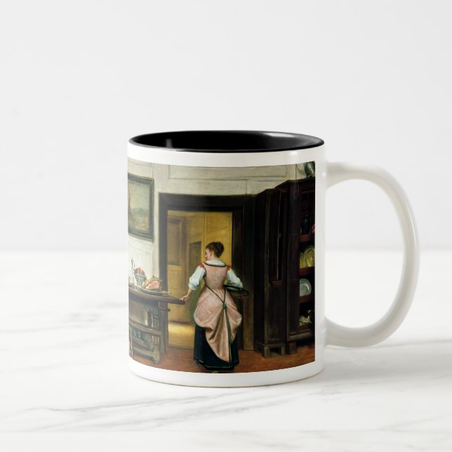 Caneca De Café Em Dois Tons Interior de um salão de jantar, 1866 (Direita)