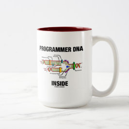 Caneca De Café Em Dois Tons Interior do ADN do programador (réplica do ADN)