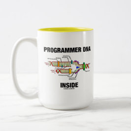 Caneca De Café Em Dois Tons Interior do ADN do programador (réplica do ADN)
