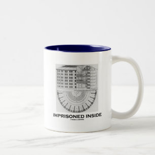 Caneca De Café Em Dois Tons Interior encarcerado (Jeremy Bentham Panopticon)