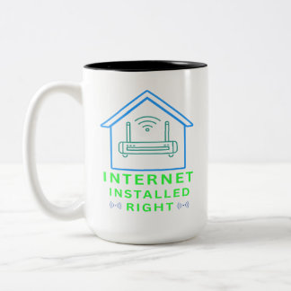 Caneca De Café Em Dois Tons Internet Instalado Corretamente