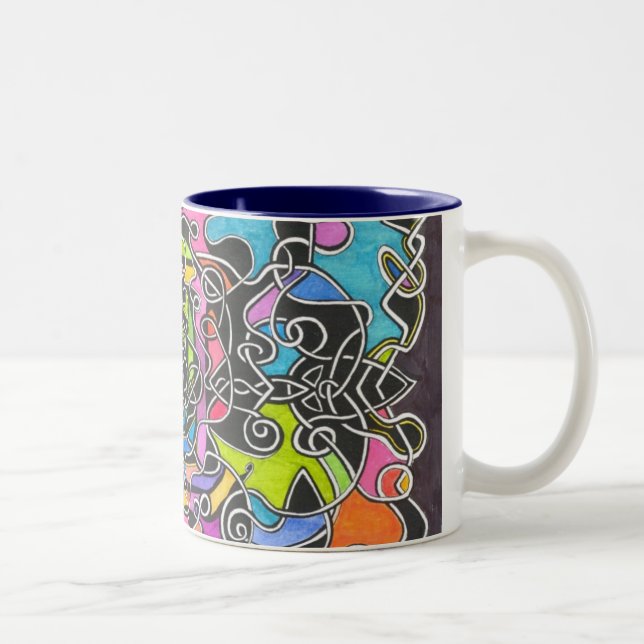 Caneca De Café Em Dois Tons intreccisimmetrici (Direita)
