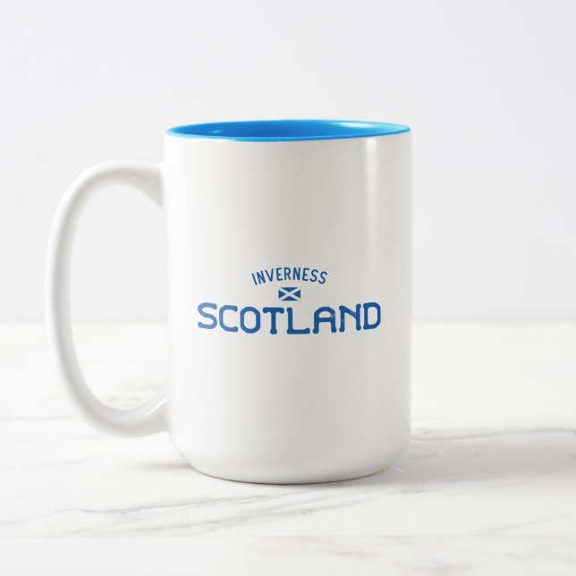 Caneca De Café Em Dois Tons Inverness angustiado da Escócia (Esquerda)