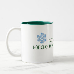 Caneca De Café Em Dois Tons Inverno de chocolate quente