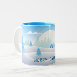Caneca De Café Em Dois Tons Inverno Era Feliz Natal, Mug De Dois Toneladas