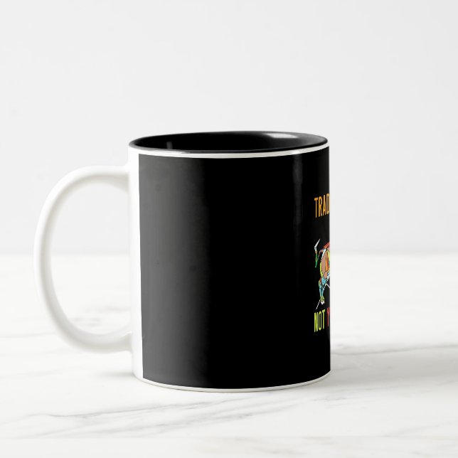 Caneca De Café Em Dois Tons Investidor transfira seu plano (Esquerda)