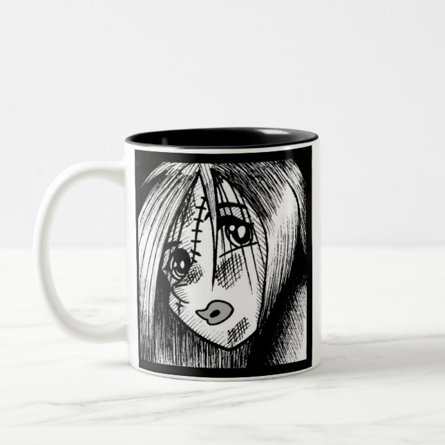 Caneca De Café Em Dois Tons Investigação de Ragdoll (Esquerda)