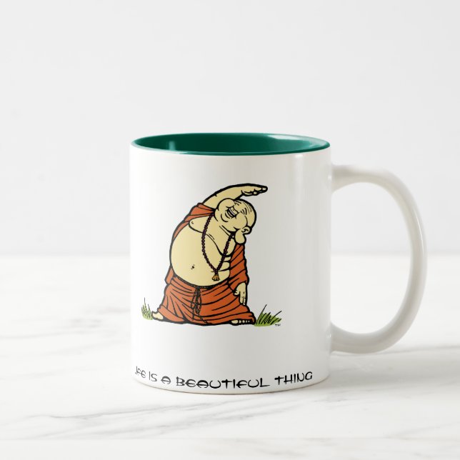Caneca De Café Em Dois Tons Ioga de Buddha (Direita)