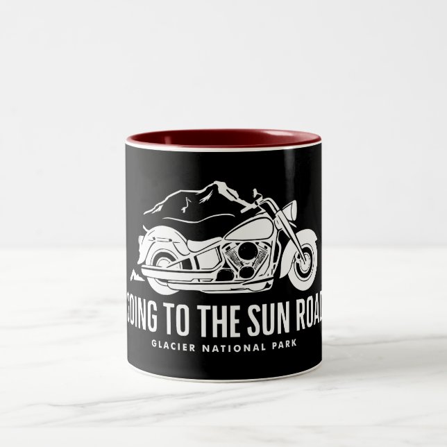 Caneca De Café Em Dois Tons Ir Para A Moto Sun Road Montana (Centro)