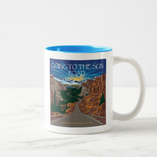 Caneca De Café Em Dois Tons Ir Para A Sun Road Montana Vista