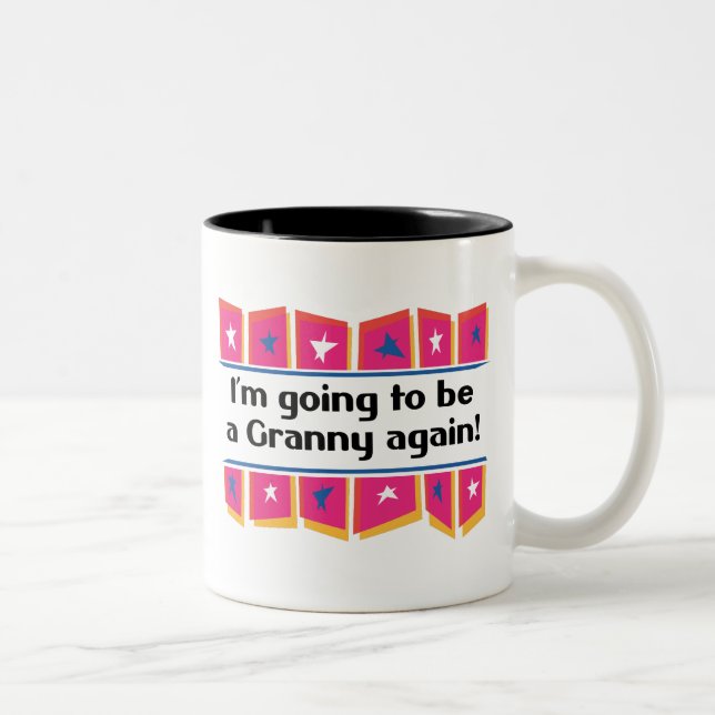 Caneca De Café Em Dois Tons Ir ser uma avó outra vez! (Direita)