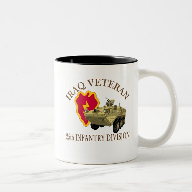 Caneca De Café Em Dois Tons Iraque Vet 25 ID Stryker (Direita)