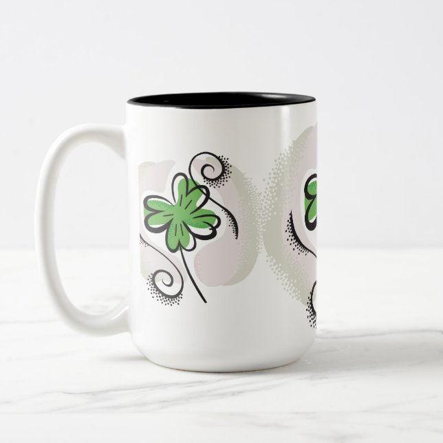 Caneca De Café Em Dois Tons Irish Clover (Esquerda)
