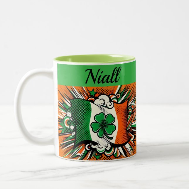 Caneca De Café Em Dois Tons Irish patriotic Mug (Esquerda)