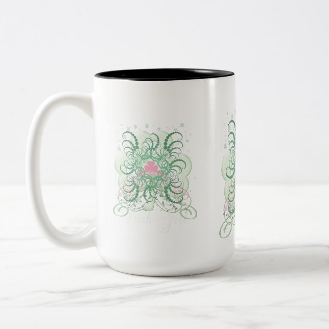 Caneca De Café Em Dois Tons Irish Pink SHamrock (Esquerda)