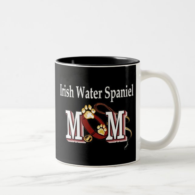 Caneca De Café Em Dois Tons Irish Water Spaniel Mãe Mug (Direita)
