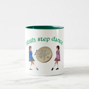 Caneca De Café Em Dois Tons Irlandês Bodhran - Irish Step Dance