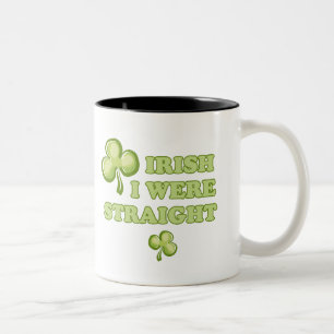 Caneca De Café Em Dois Tons Irlandês eu era hetero
