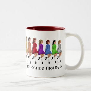 Caneca De Café Em Dois Tons Irlandês Step Dance Mãe - Linha Arco-Íris