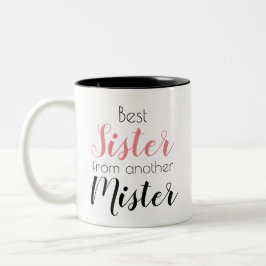 Caneca De Café Em Dois Tons Irmã Engraçada de Outro Cara Bonito