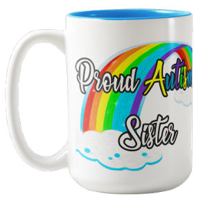 Caneca De Café Em Dois Tons Irmã Orgulhosa do Autismo