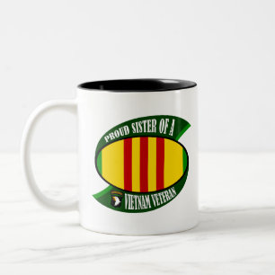 Caneca De Café Em Dois Tons Irmã orgulhosa - veterinário de Vietnam