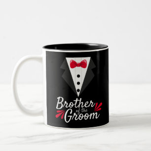 Caneca De Café Em Dois Tons Irmão do casamento do despedida de solteiro da